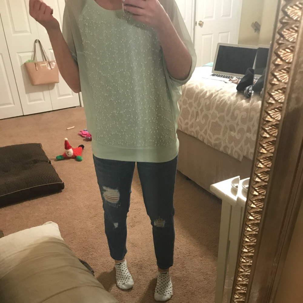 Jennifer Lopez Mint Green Summer Sweater